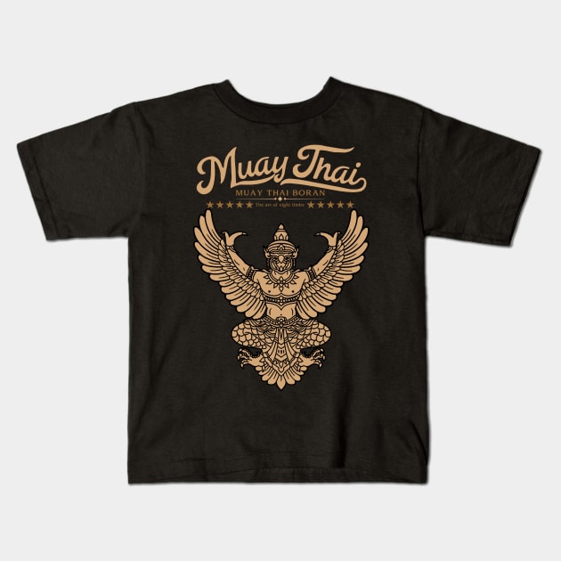 The Garuda Sak Yant Muay Thai Boran Kids T-Shirt by KewaleeTee